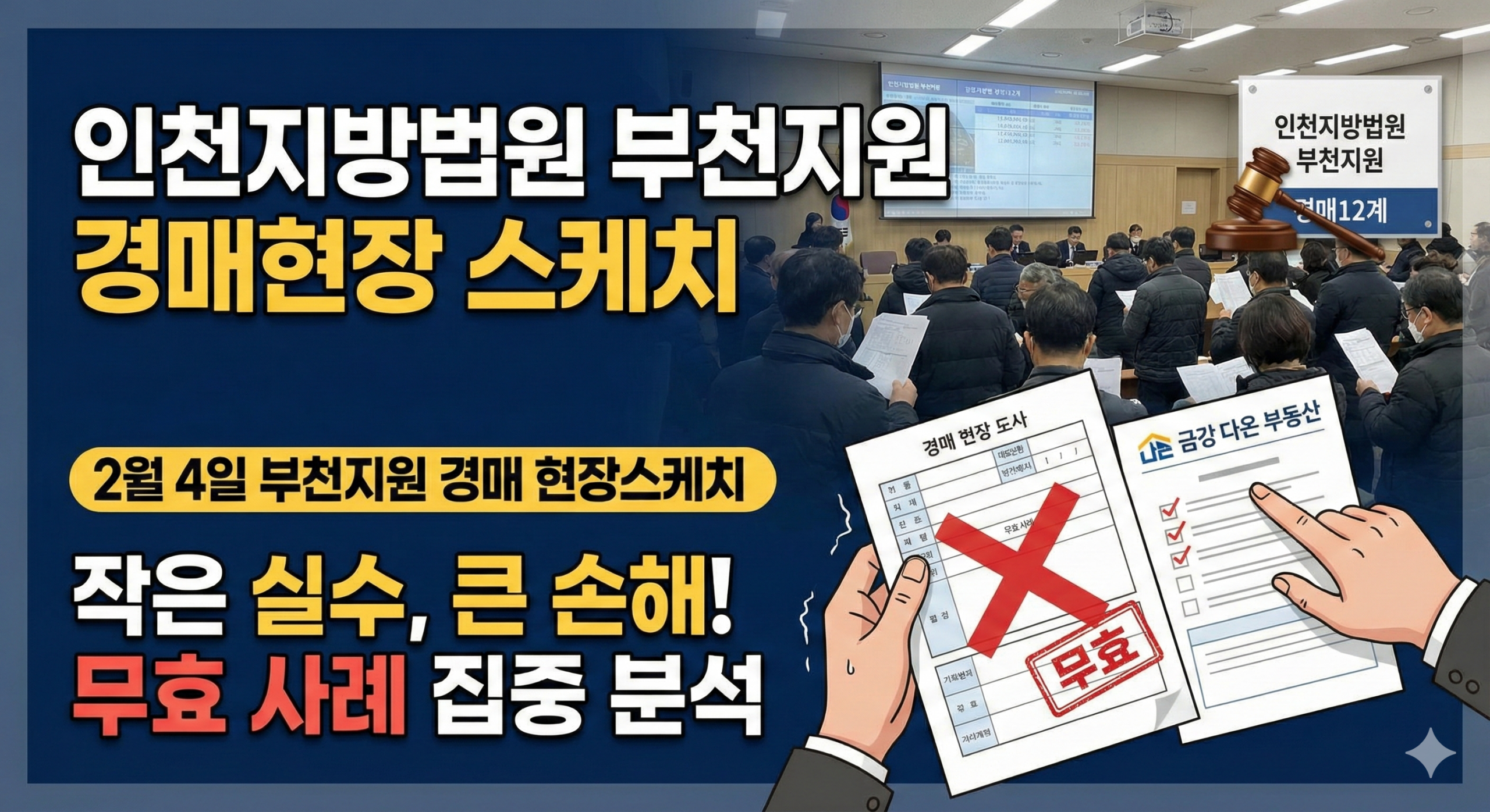 2월4일 부천지원 경매 현장스케치(ft.오늘의 무효사례) - 경공매