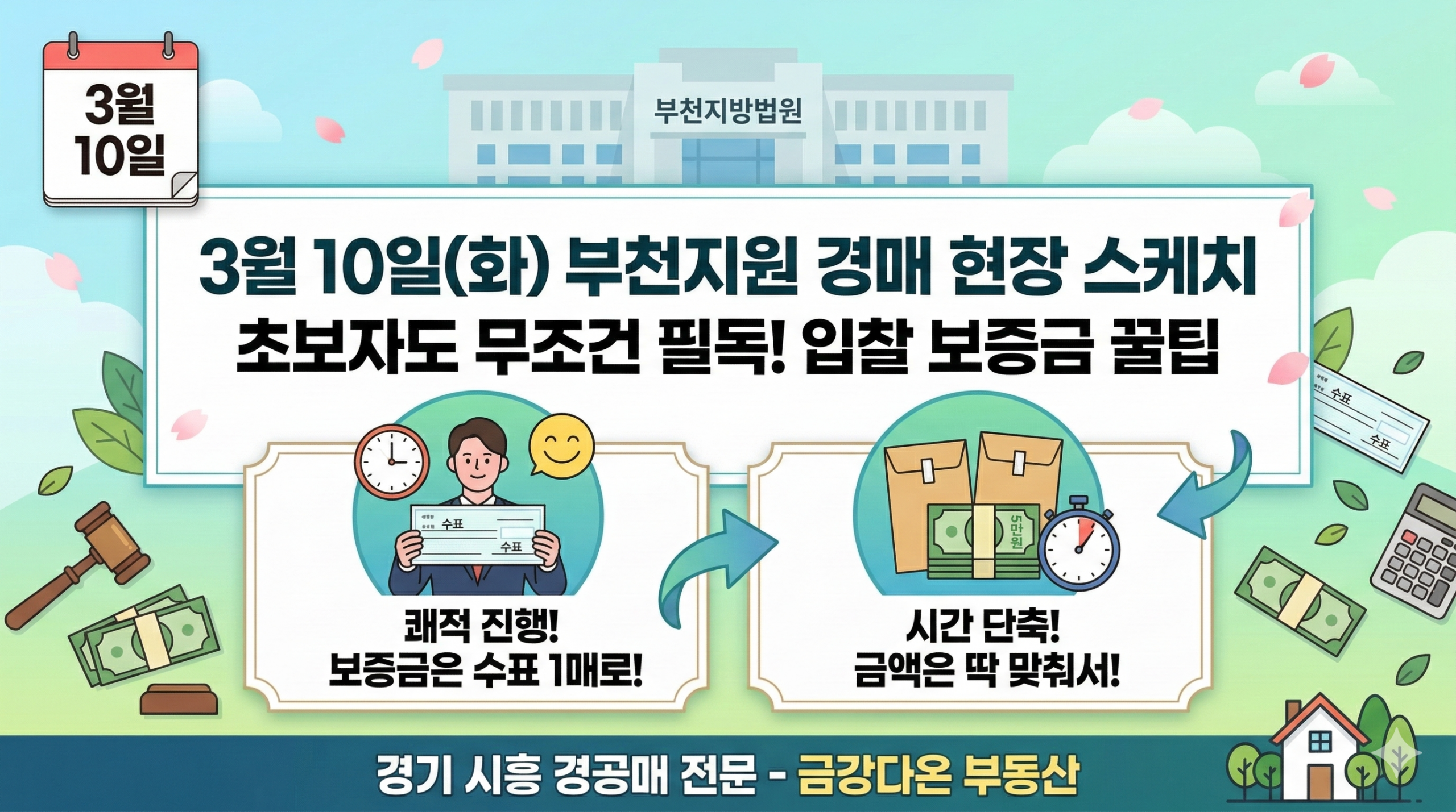 3월10일 부천지원 경매현장스케치(ft.입찰보증금 ) - 경공매