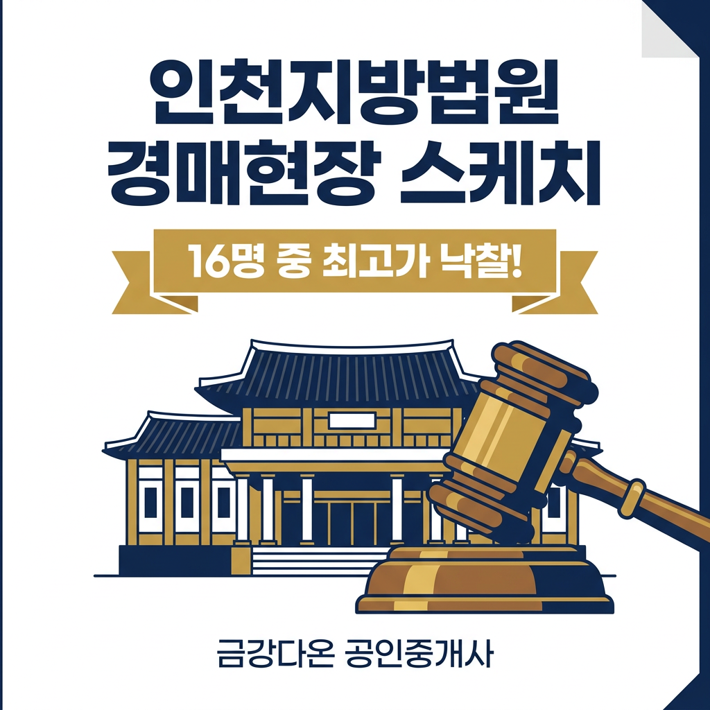 7월 22일(수) 인천지방법원 경매현장 스케치 — 홈페이지 첫 의뢰건, 극적인 낙찰! - 경공매