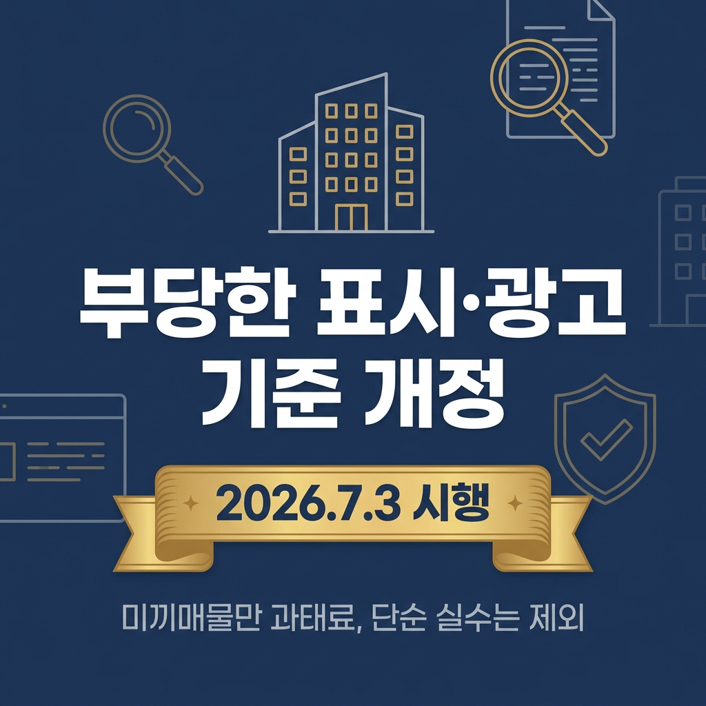 [2026년 7월 개정] 부당한 중개대상물 표시·광고 기준, 뭐가 달라졌을까요? — 이제 '미끼매물'만 과태료 대상입니다 - 부동산이야기