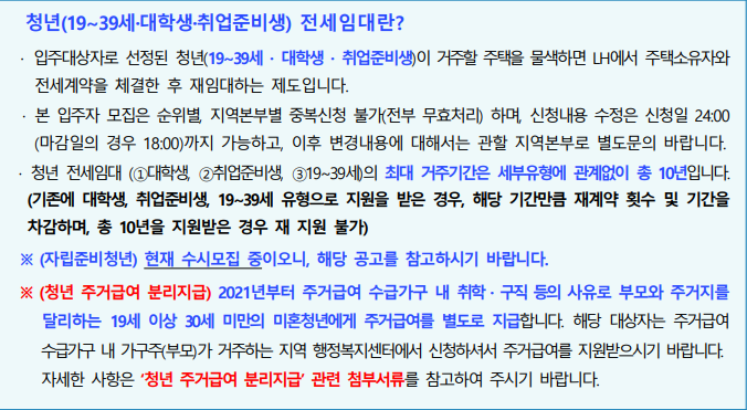 LH 청년 전세 임대 입주자 모집공고 - 부동산이야기